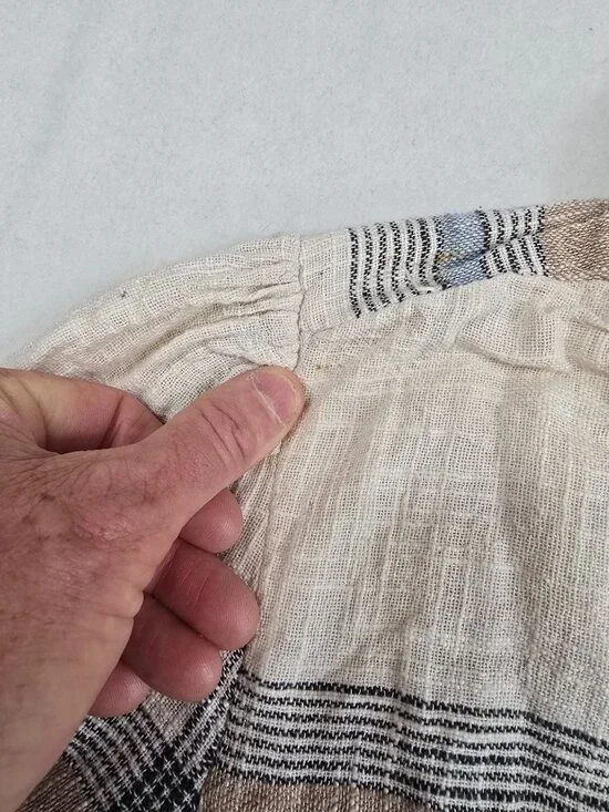 Plaid 100% Cotton Sleeveless Dress & Cropped Button-Up Shirt Top Set 16 XL - Picture 9 of 13